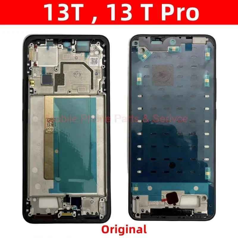 Middle Frame For Xiaomi 13T , 13T Pro Front Frame Chassis Middle Housing Bezel + Side Buttons Smartphone Repair Parts