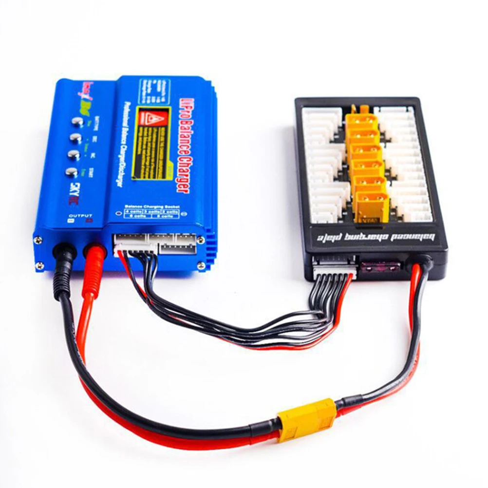 

40A Parallel Board 2-6S Lipo Charging Station 20Awg Balanced Output 14Awg High Temp Wire Multi