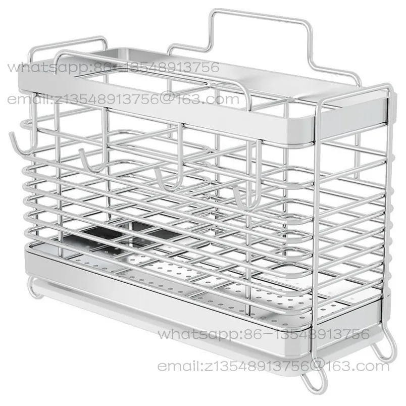Stainless steel chopstick tube rack exquisite wall hanging household drain storage box in stock