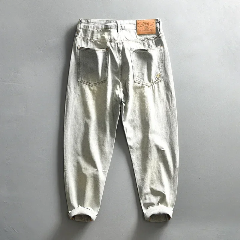 Spring New MensJeans High Street Y2k Baggy Jeans Mid-waist Washed Vintage Blue Jeans Youth Streetwear Fashion Men's Denim Pants