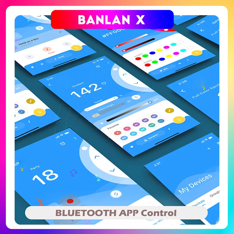 Strisce LED Dreamcolor Bluetooth BanlanX APP Control 5050 SMD RGBIC Pixel LED Strip striscia LED indirizzabile individualmente