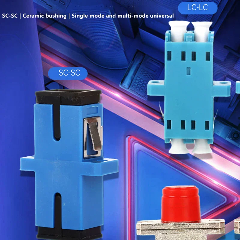 

10Pcs SC Fiber Flange Optic Connector Adapter LC/UPC SM Flange Singlemode Simplex LC-LC UPC Coupler Connector