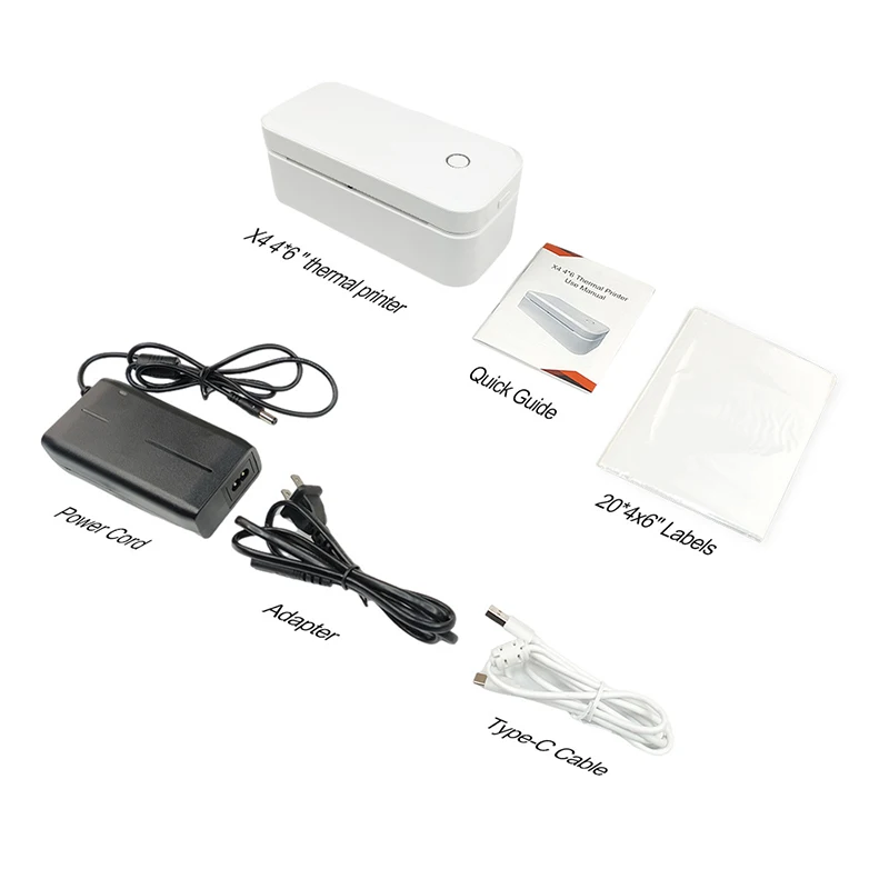 

X4 Mini Thermal Label Printer with Bluetooth Connectivity – 4x6-inch Label Printer Compatible with iPhone, Android, Mac, and Win