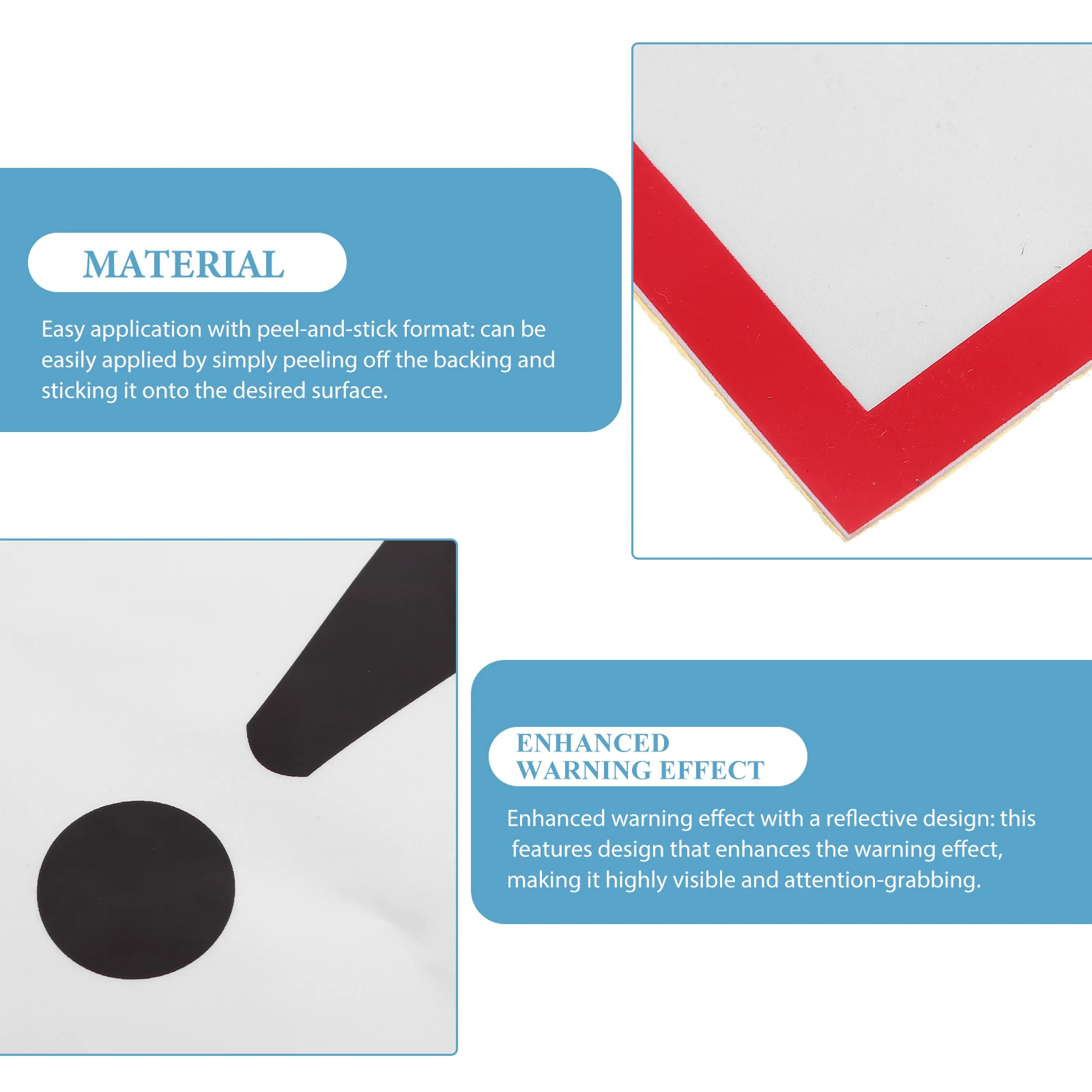 

Reflective Safety Sticker Sign Car Stickers Warning Labels Strong Adhesive Vehicles Construction Warehouses Traffic Safety