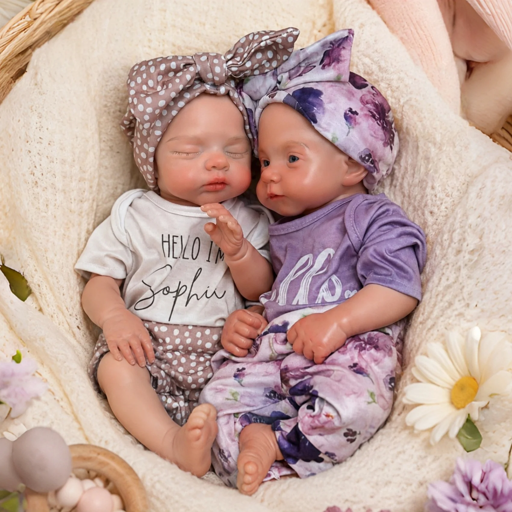 1Pc Painted/Unpainted 17.7Inch Silicone Rebirth Doll Girl With 2 Styles Optional Washable/Flexible Doll Ideal As Birthday Gift
