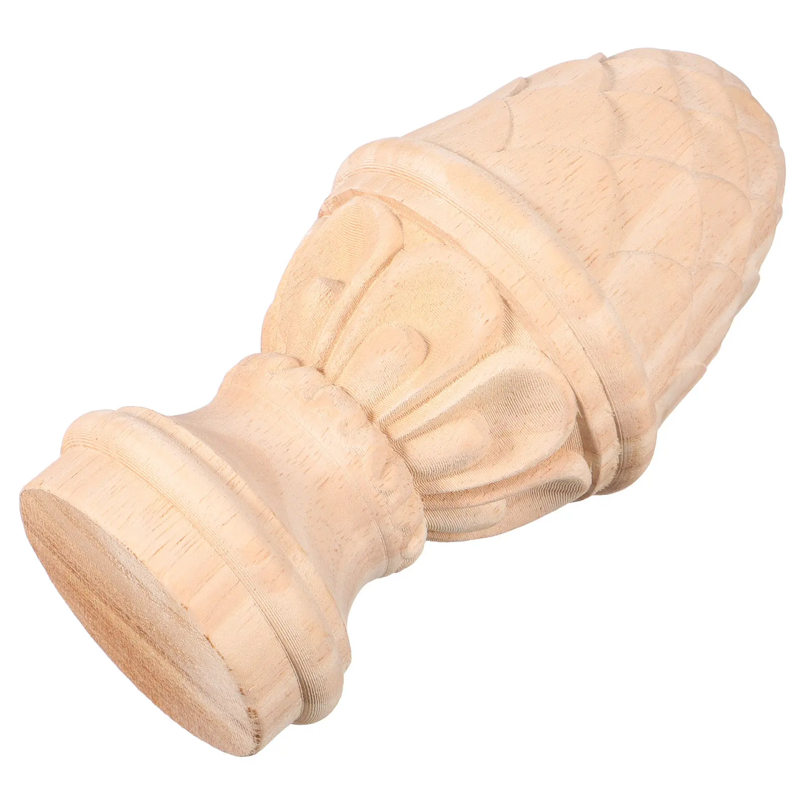 Carved Wooden Stair Finials European Style Stair Post Caps Decorative Wood Craft Indoor Home Staircase Wooden Stairs Finials