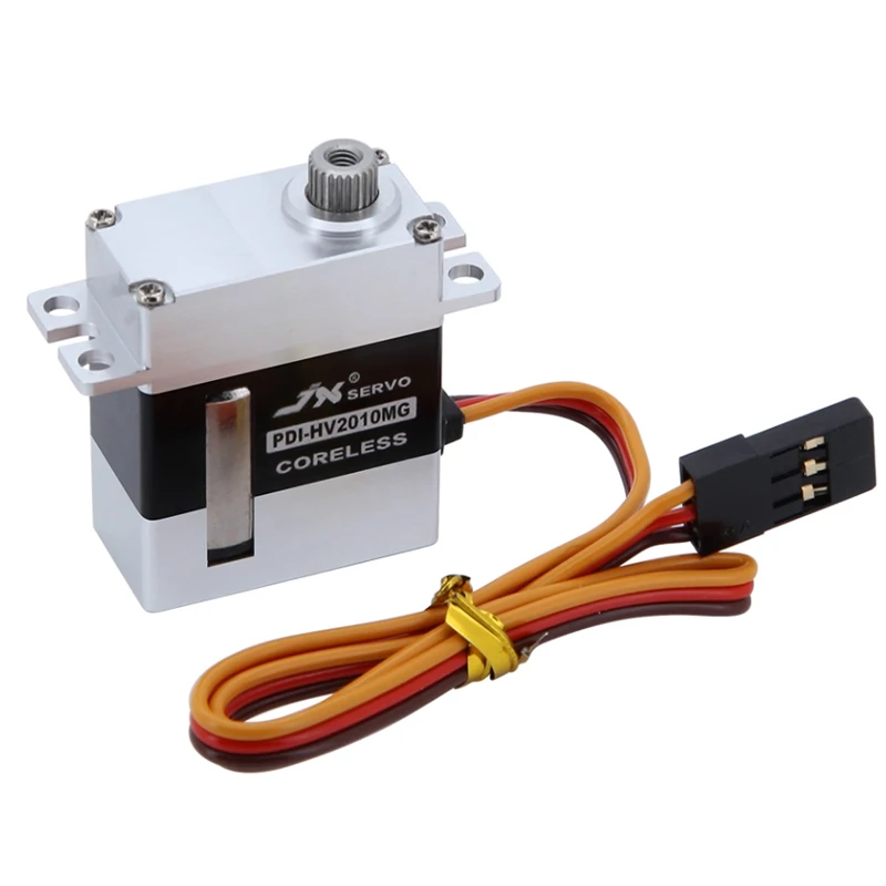JX Servo PDI-HV2010MG Digital Mini Servo-11KG Torque,Metal Gear, Full CNC Aluminum, Coreless, HV, for RC Cars, Robotics & Models