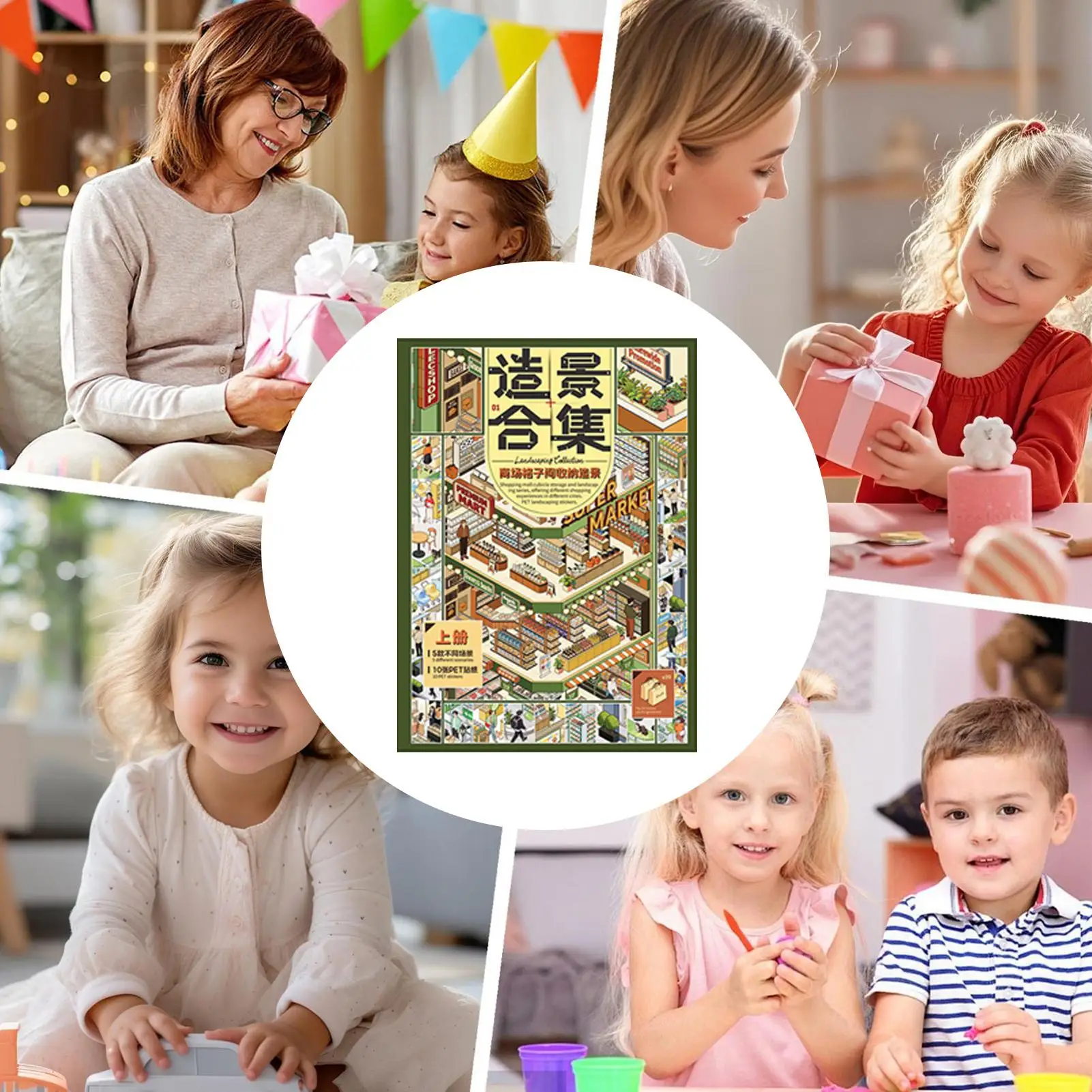 new Miniature Scene Collection Book 10.0 3D Dollhouse Stickers DIY Creative Relaxing Brain Teasers Craft for Journal