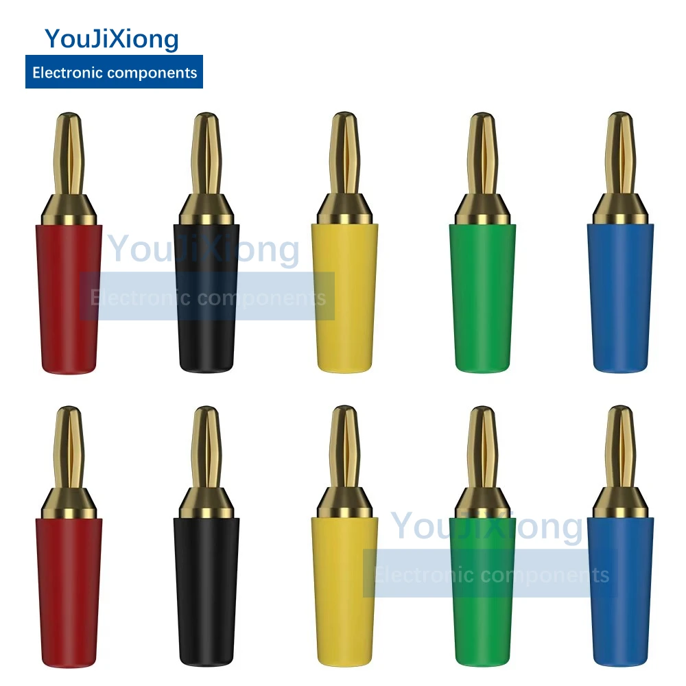 

10PCS 2.5mm Banana Plug Electrical Connector Adapter 5 Colors