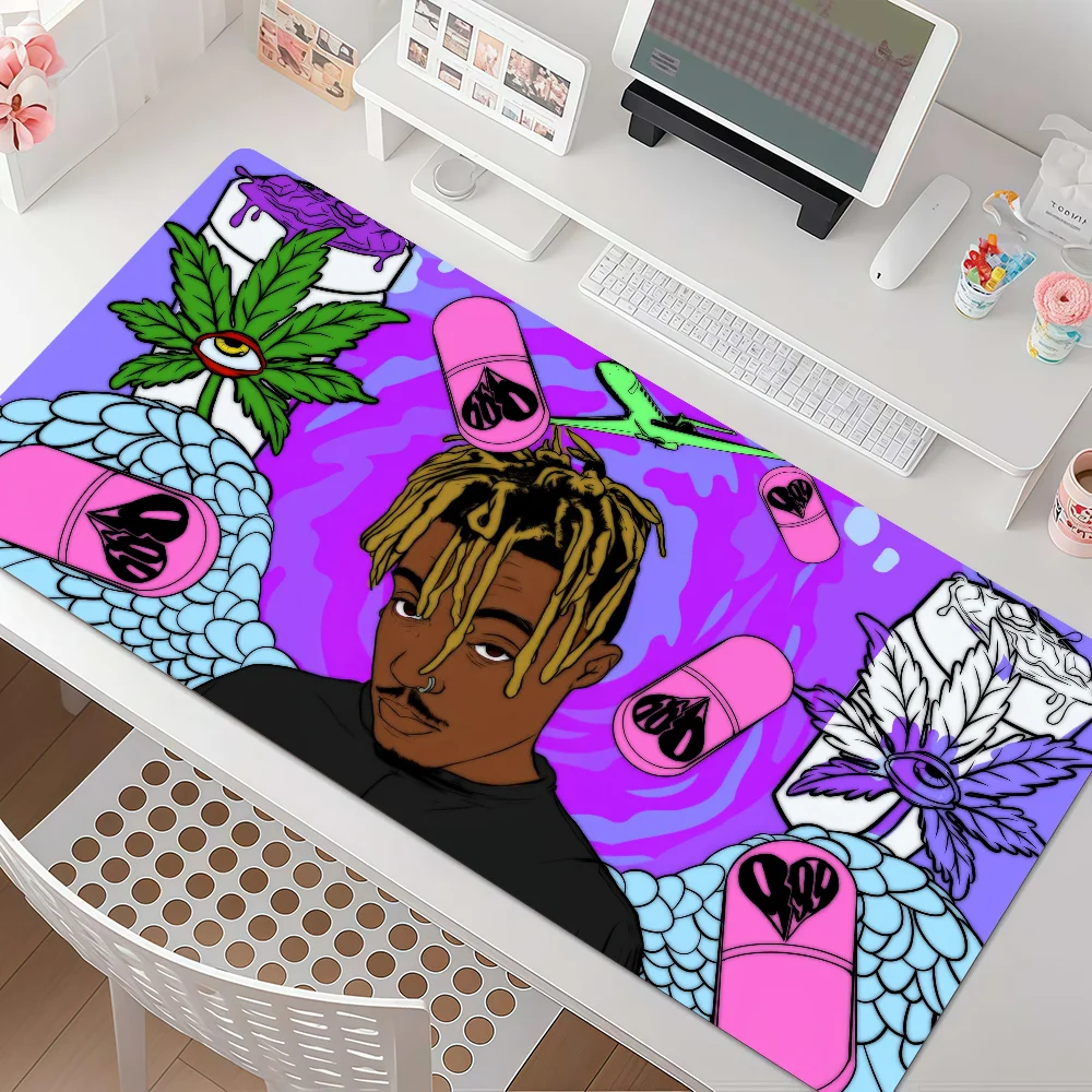 Rapper J-Juice W-Wrld Mouse Pad Large Non-Slip Waterproof Mat Stitched Edge Keyboard Pad for Gaming Daily Office
