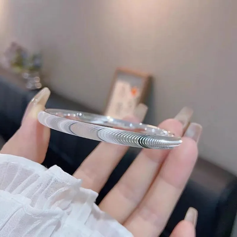 Cat's Eye Personalized Design Bangle for Women Teen Girls New Waterproof Non-fading Round Bracelet Jewelry Gift image 4