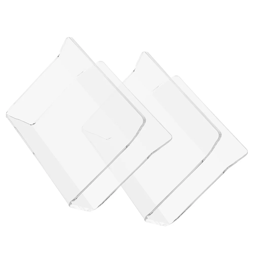 2pcs Acrylic Napkin Holder Clear Tabletop Vertical Stand For Kitchen Dining Cafe Hotel Modern Napkin Storage Rack Dispenser Home