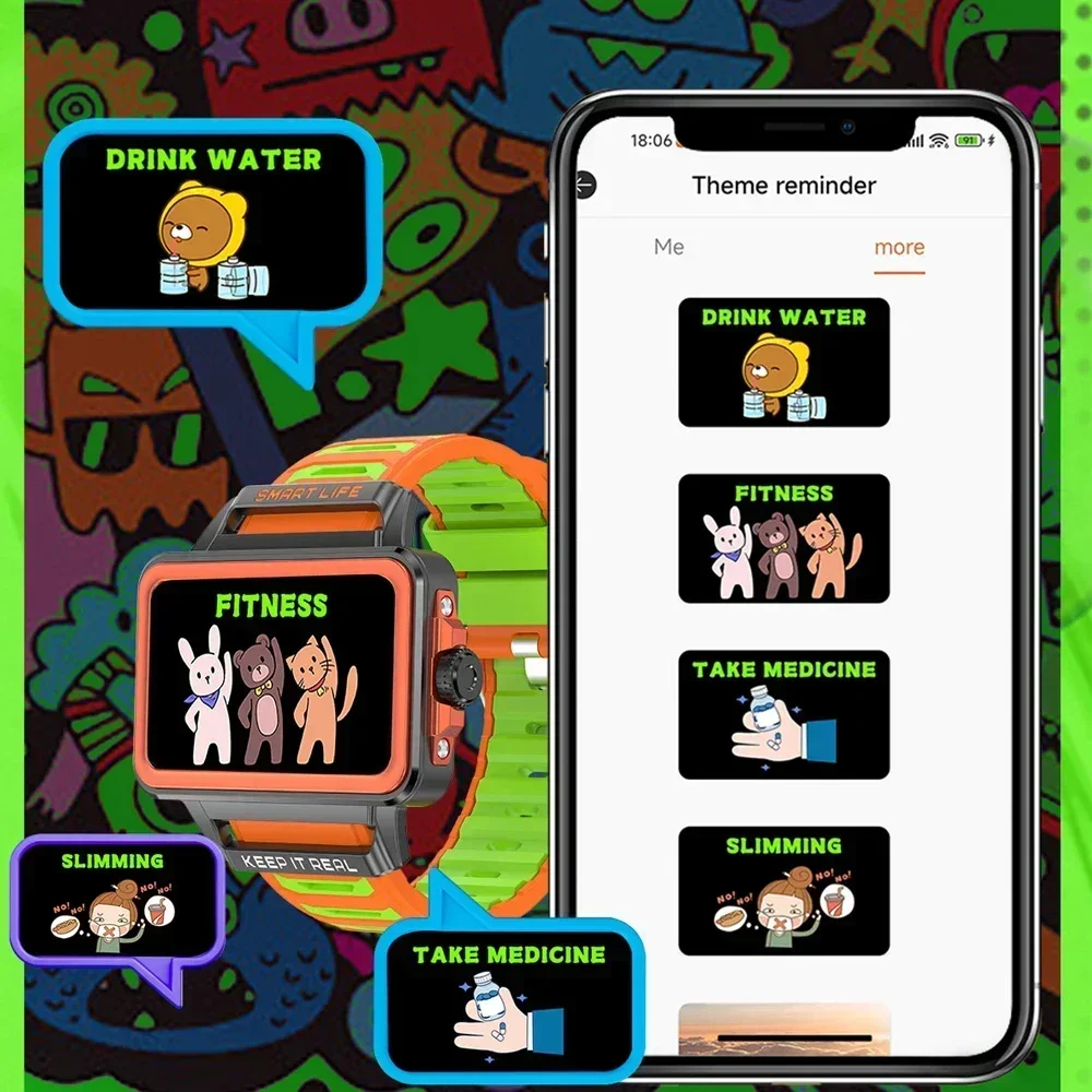 LOKMAT Moda Esporte Pulseira, Rastreador de Fitness Relógio Digital Monitor de Freqüência Cardíaca Relógio Inteligente Relógio Colorido para Android iOS Phone