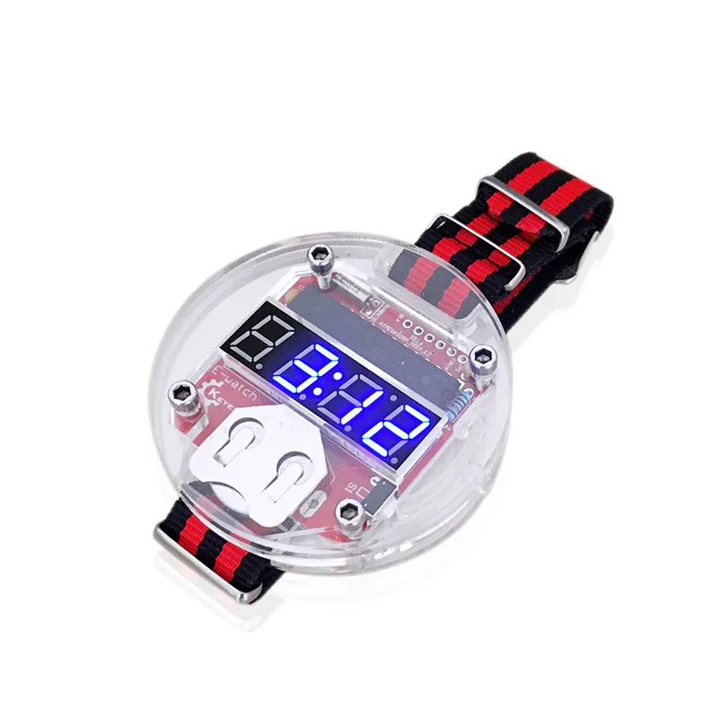 Single Chip LED Kit Clock DIY Big Time Electronic Watch Parts Learning Hardware Assembly Based On Arduino