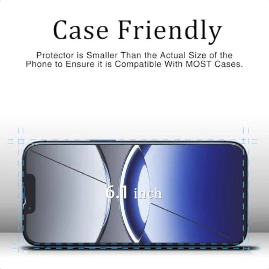 KAREEN Confezione da 2 pellicole protettive per iPhone 16e Pellicola in vetro temperato da 6,1 pollici Custodia antigraffio senza bolle Amichevole Facile da installare