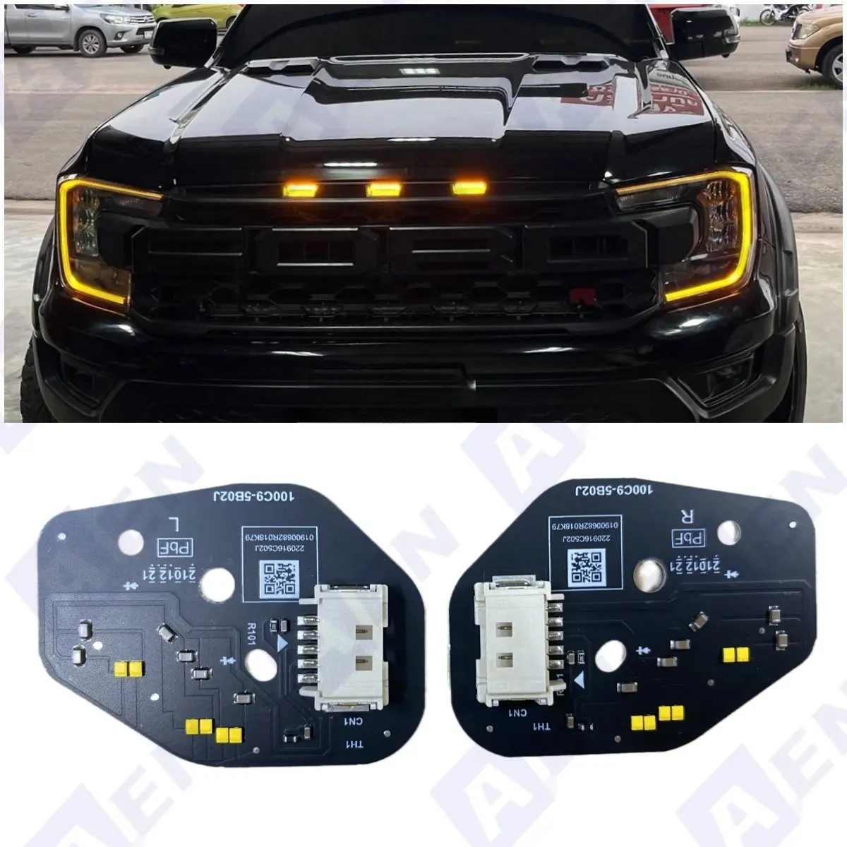 

Amber Yellow DRL LED Chip Upgrade drl For Ford Ranger T9 Module Stardard LED Headlight 2023 2024 2025 Daytime Running Light