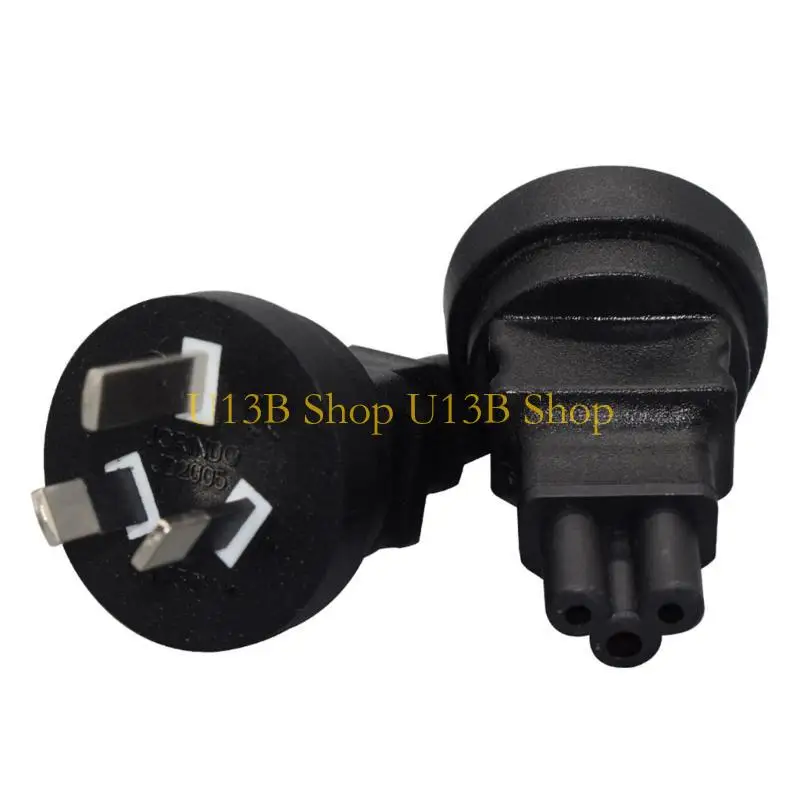 U13B US EU UK to IEC320 C5 Adapter, 3 Prong Laptop Power Plugs Converter