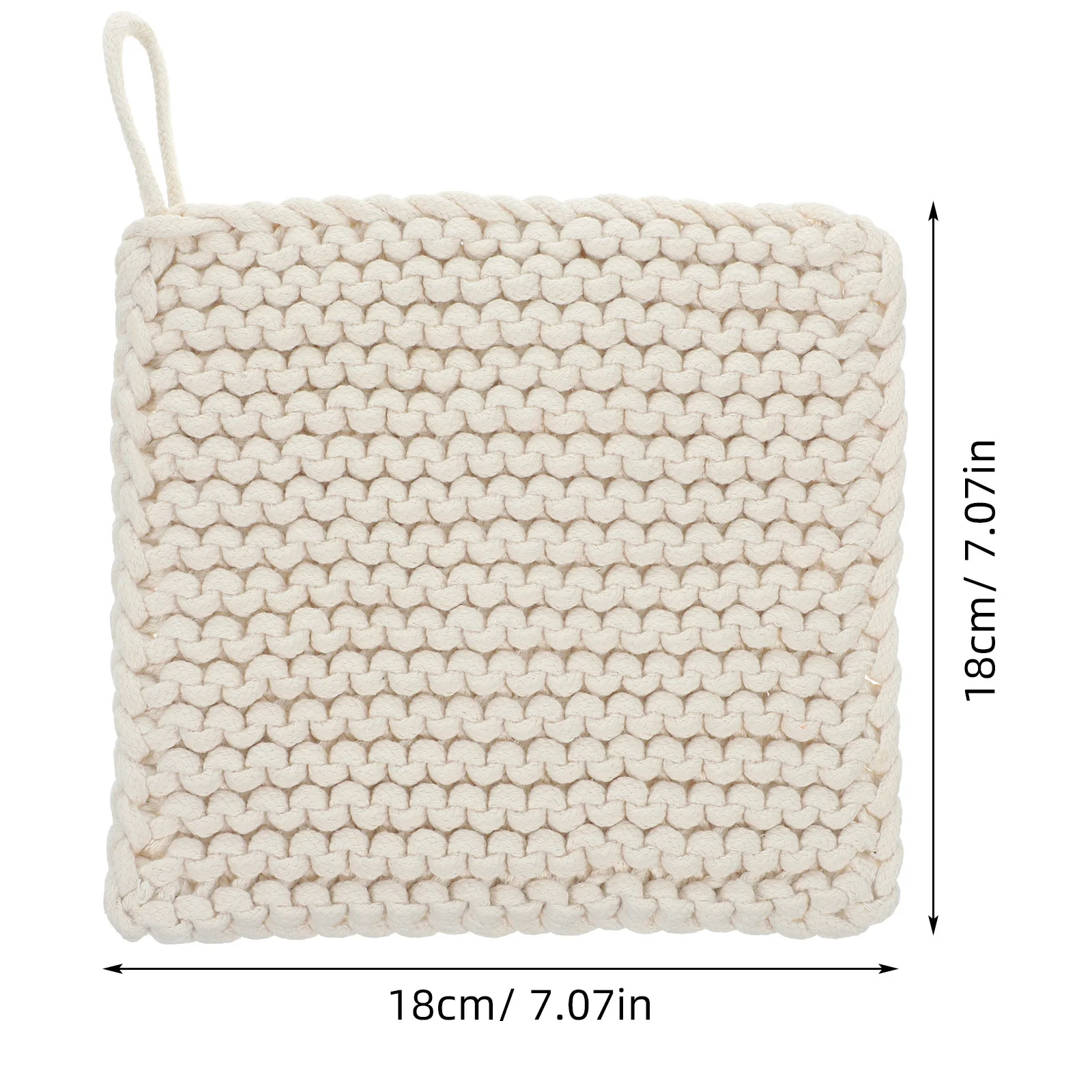1Pcs Woven Cotton Mat Ecofriendly Cup Coaster Slip Resistant Tabletop Protection Easy Wash Decor Square Pot Holder