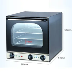 EB-4A elektrische oven met hete luchtcirculatie en volledig perspectief Commercieel spuittype Grote bakdoos voor het maken van broodcake pizza