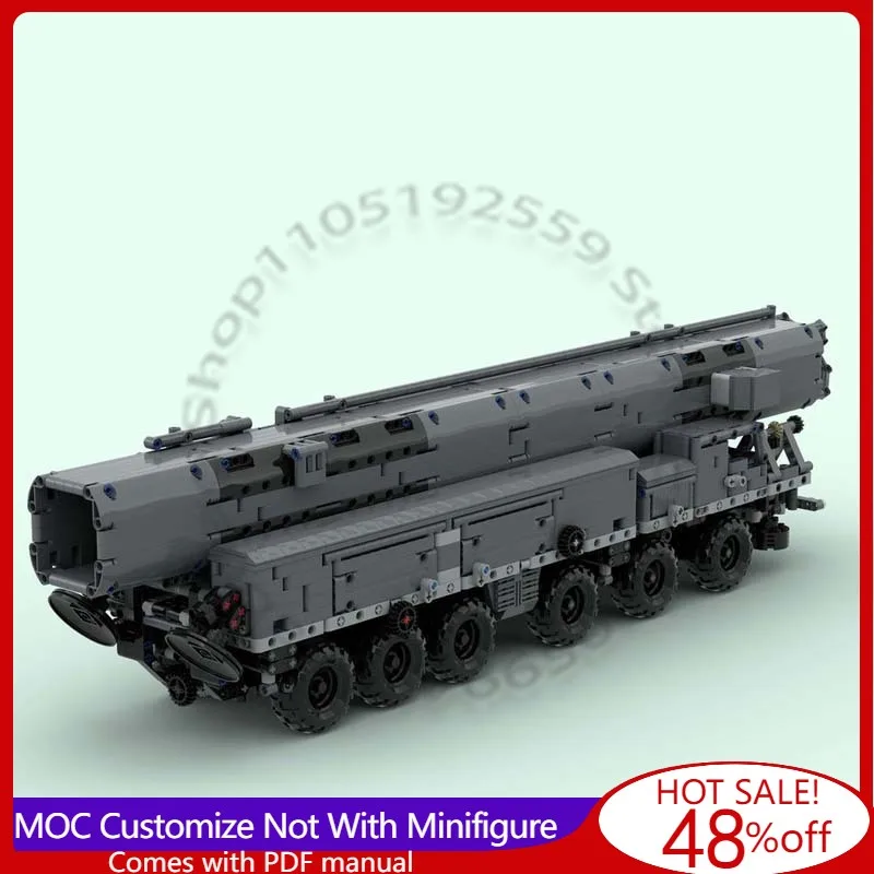 

3444 деталей, серия «Военная техника», МАЗ-547 с RSD-10 «Пионер» - SS-20 - «Сабля», модульный конструктор MOC, сборная модель, игрушка для мальчиков, подарок на день рождения