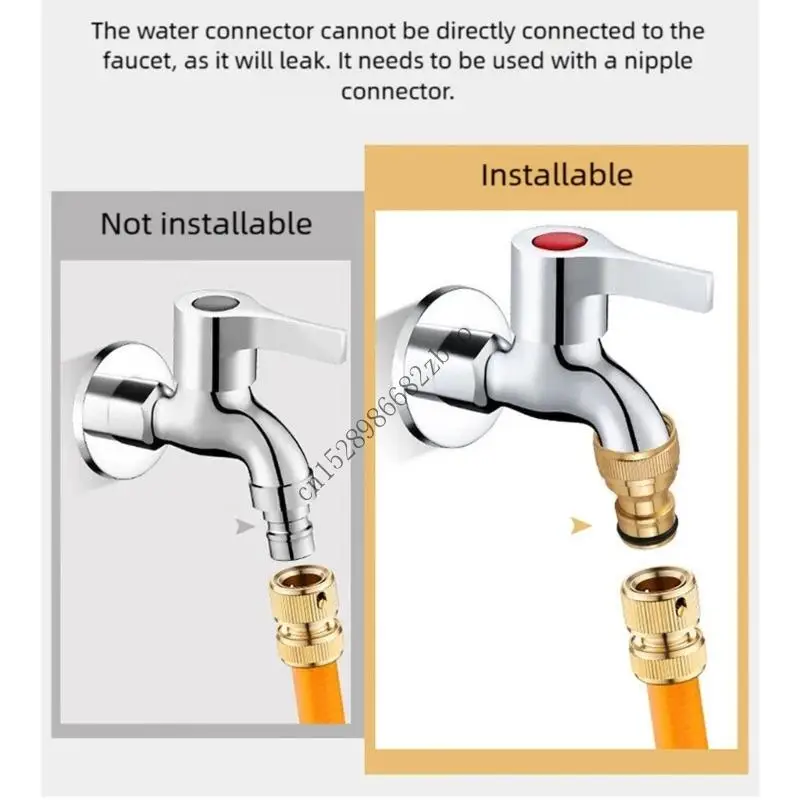 H7ea Aluminium Spoys Mater Faucet Connector 1/2inch thread couling thickproof mate mettions for gard #4