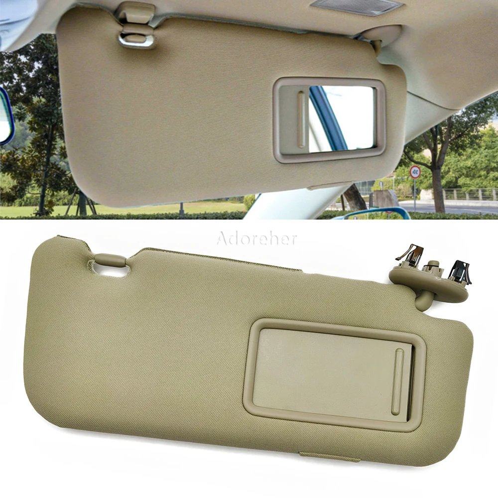 1PC Car Left/Right Sun Visor Sunvisor Sunshade Shade Panel with Sunroof Light Makeup Mirror for Toyota Auris Corolla 2007 - 2013