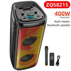 400W Professional Portable Wireless Amplifier USB and Built in Battery Stage Speakers TWS Bluetooth Party Karaoke Audio Speaker