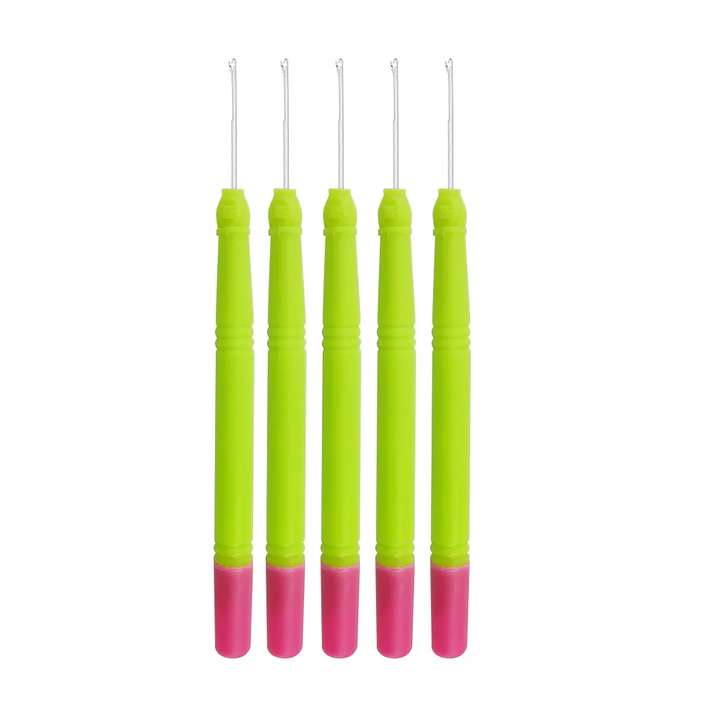 Plastic Handle Tongue Crochet Hook, Versatile Tool for Dreadlocks Extension, Wig Weaving & Yarn Handcraft