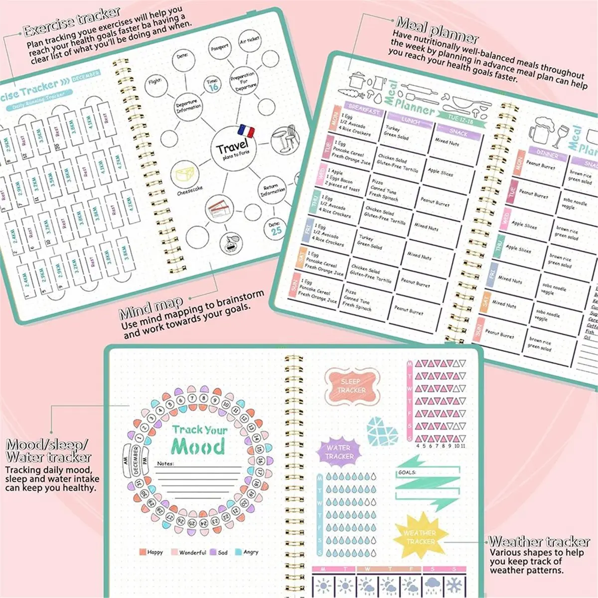 Journal Stencils Kit (36PCS) - Planner Accessories Log Printing Template for Ournaling Hollow Painting Template