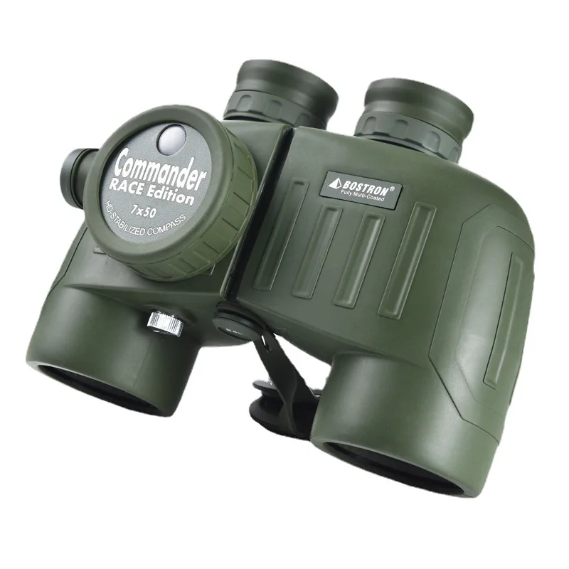 

High Power Commander 7X50 Marine Military Binoculars With Compass Rangefinder Bak-4 IP7 Waterproof Outdoor Telescope For Adult