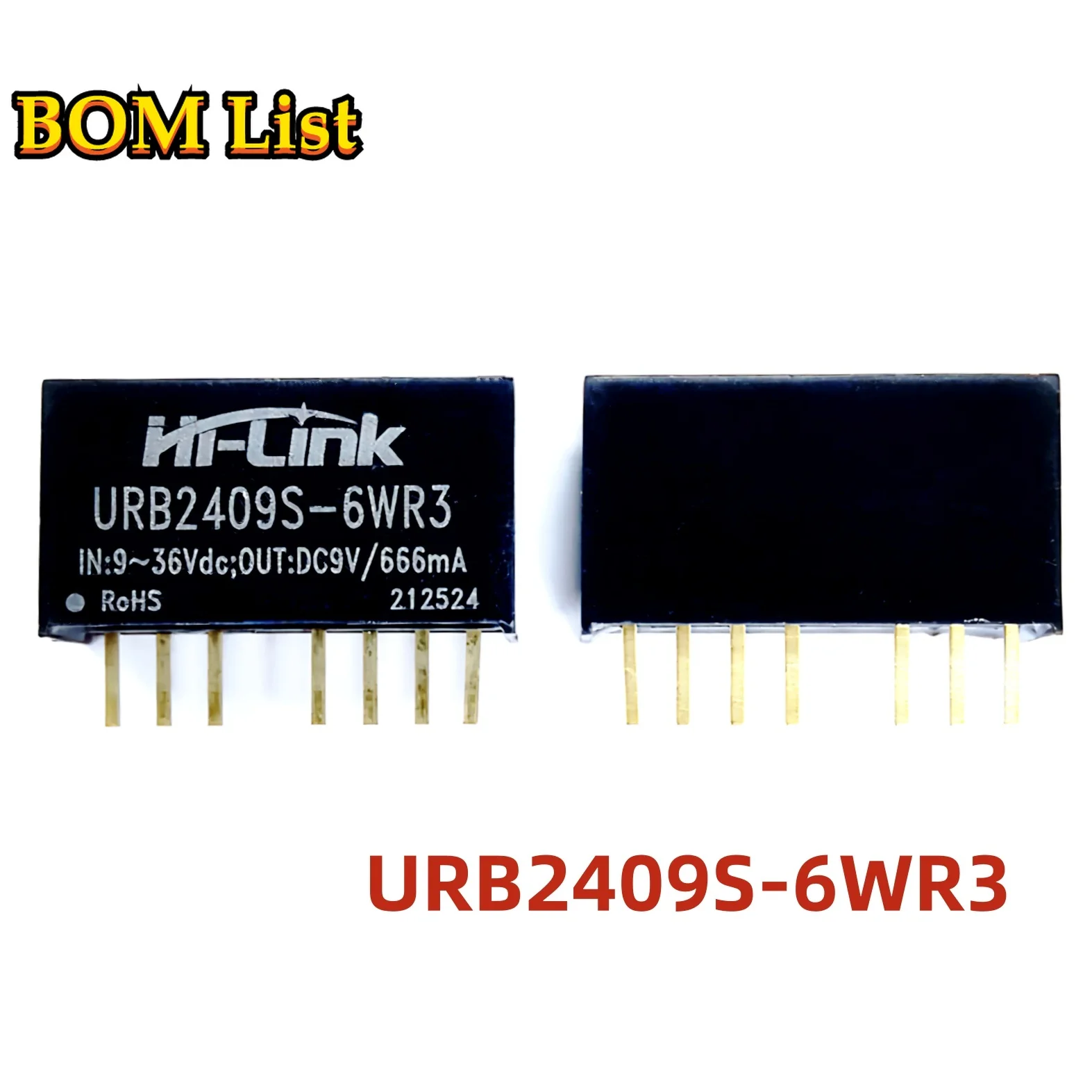 New URB2409S-6WR3 DC DC 9V 667mA 6W Power Module