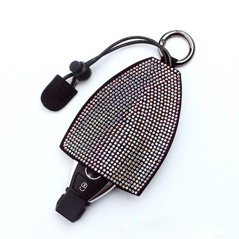 Diamond Car Key Bag PU Leather Key Wallets Housekeepers Car Pull Type Key Holder Case Lady Creative Cute Keychain Pouch Interior