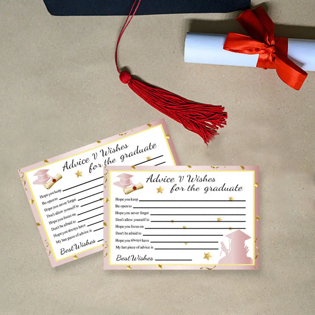

Набор из 30 поздравительных открыток на выпускной, креативные декоративные открытки с пожеланиями для выпускников, легкие, портативные, с местом для записи