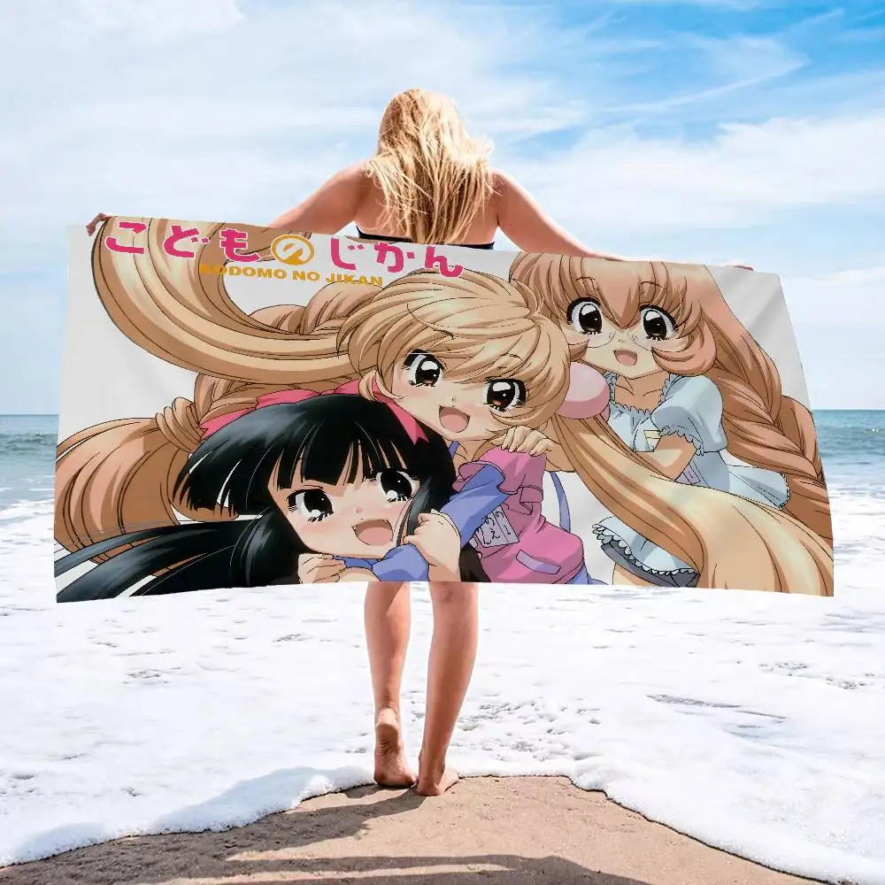 Anime K-KodomoS no Jikan Classic Microfiber Printed Beach Towel Mountain Climbing Yoga Beach Swimming Running Absorbent Soft