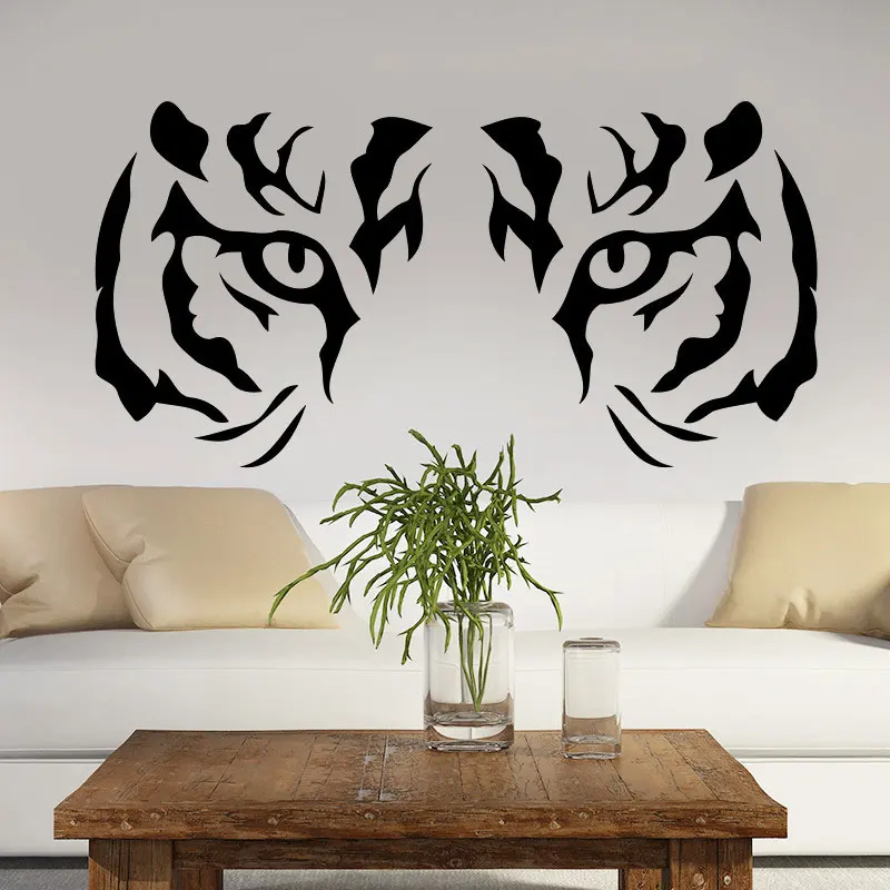 Tiger Head Wall Sticker Home Decoration Animals for Baby Kids Rooms Decor Tiger Wall Sticker Animal Vinyl Decal Predator Sticker