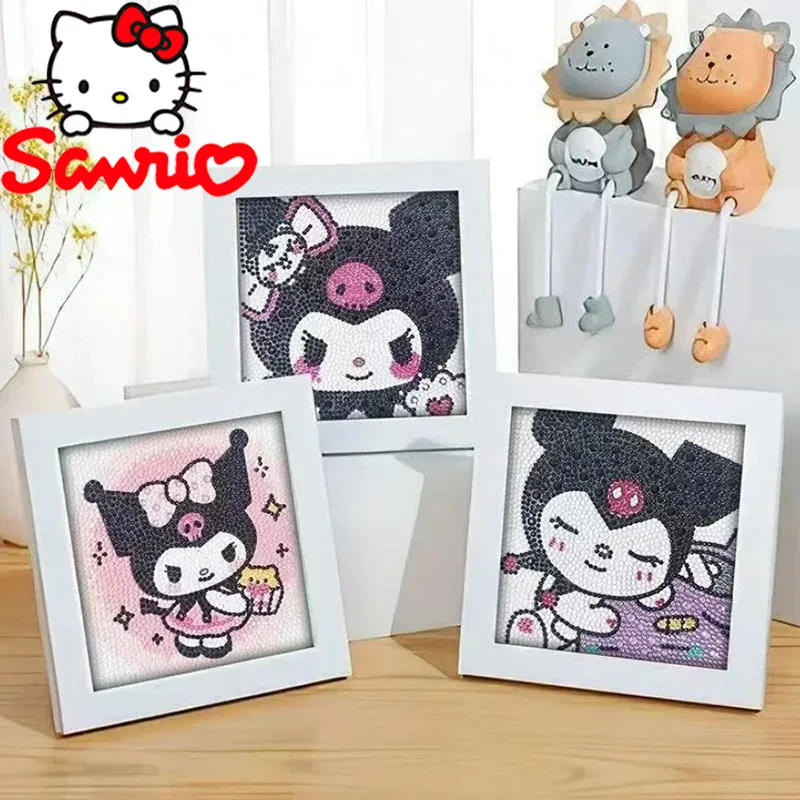 

Hello Kitty Kuromi DIY 5D Diamond Painting Sanrio Cartoon Round Diamond Painting Home Room Decoration Children's Birthday Gift