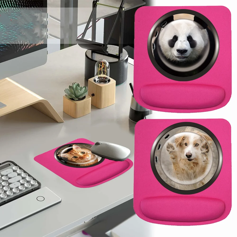 Mice Mat Soft Mousepad Square Mouse Mat Anti-Slip for Gel Wrist Support Wristband Mouse Mat Pad for Window Pattern