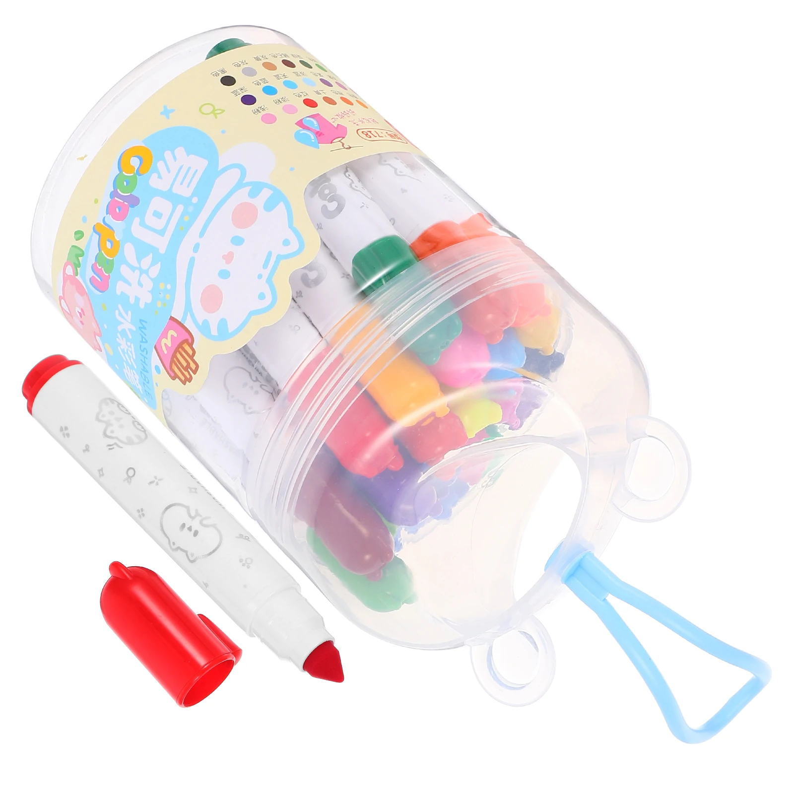 

24pcs Washable Markers Vibrant Colors Soft Tip Coloring Pens Bulk Classroom Supplies Kids School Use Toddler Paint