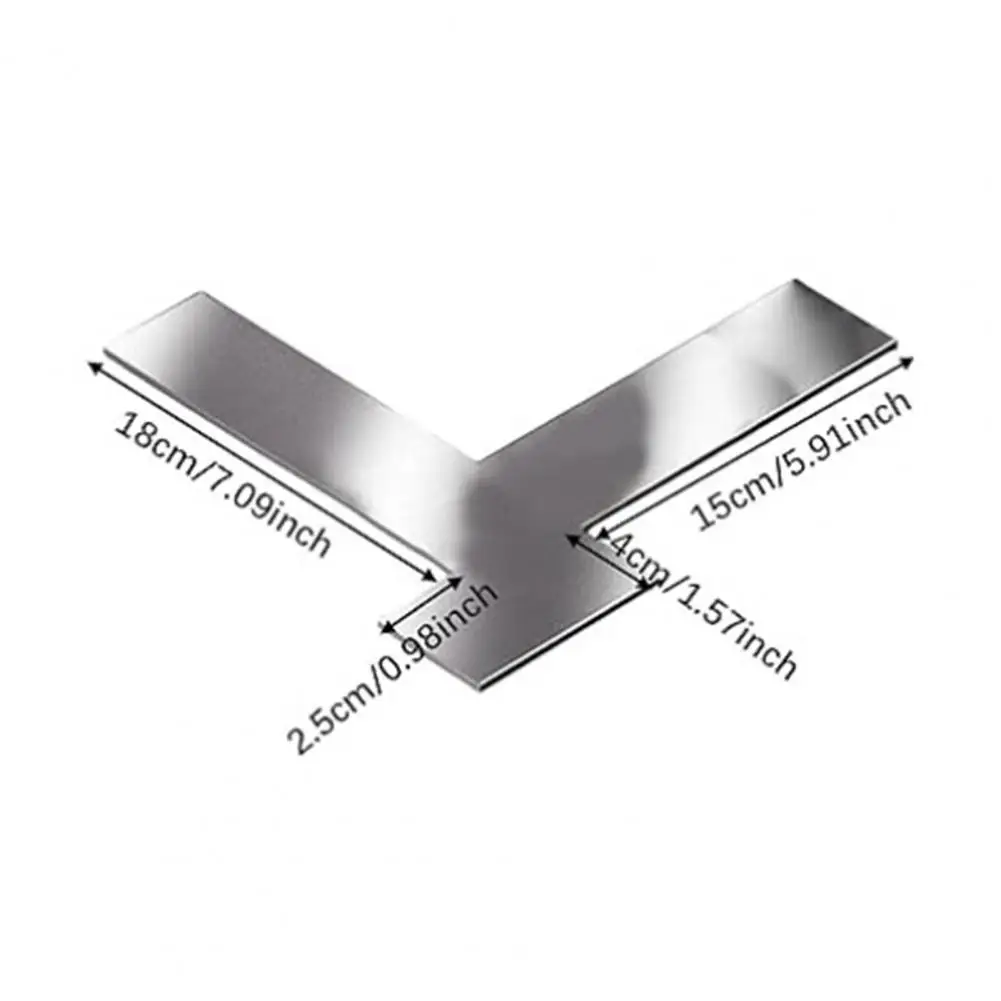 직각 눈금자 고정밀 가장자리 스크래핑 도구 목공 용 직각 장치 다기능 Diy 90도 각도 눈금자
