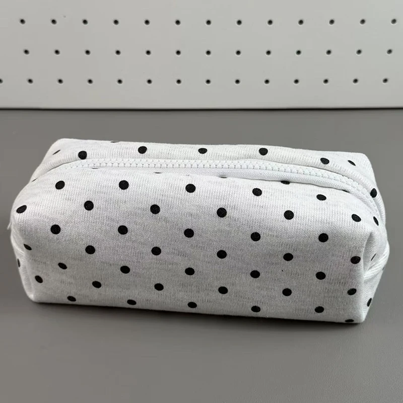 Neues Federmäppchen mit Polka-Dot-Design, großes Fassungsvermögen, weiche Stifttasche, Schreibwarenbeutel, Schreibwaren-Organizer für den Schulanfang