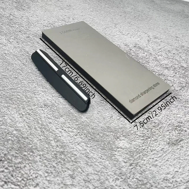 مبراة سكاكين حجرية مزدوجة الجانب لشحذ الماس 180-1500 #   أدوات حجر الطحن الماسية حجر المشحذ الناعم 170*75 مللي متر