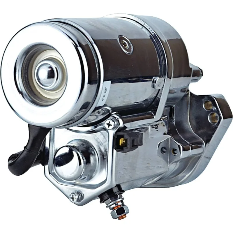 DB Electrical 410-22073 Chrome 2.4KW Starter Kompatibel Dengan/Pengganti Untuk Sepeda Motor Harley Davidson (Dyna, Fatboy