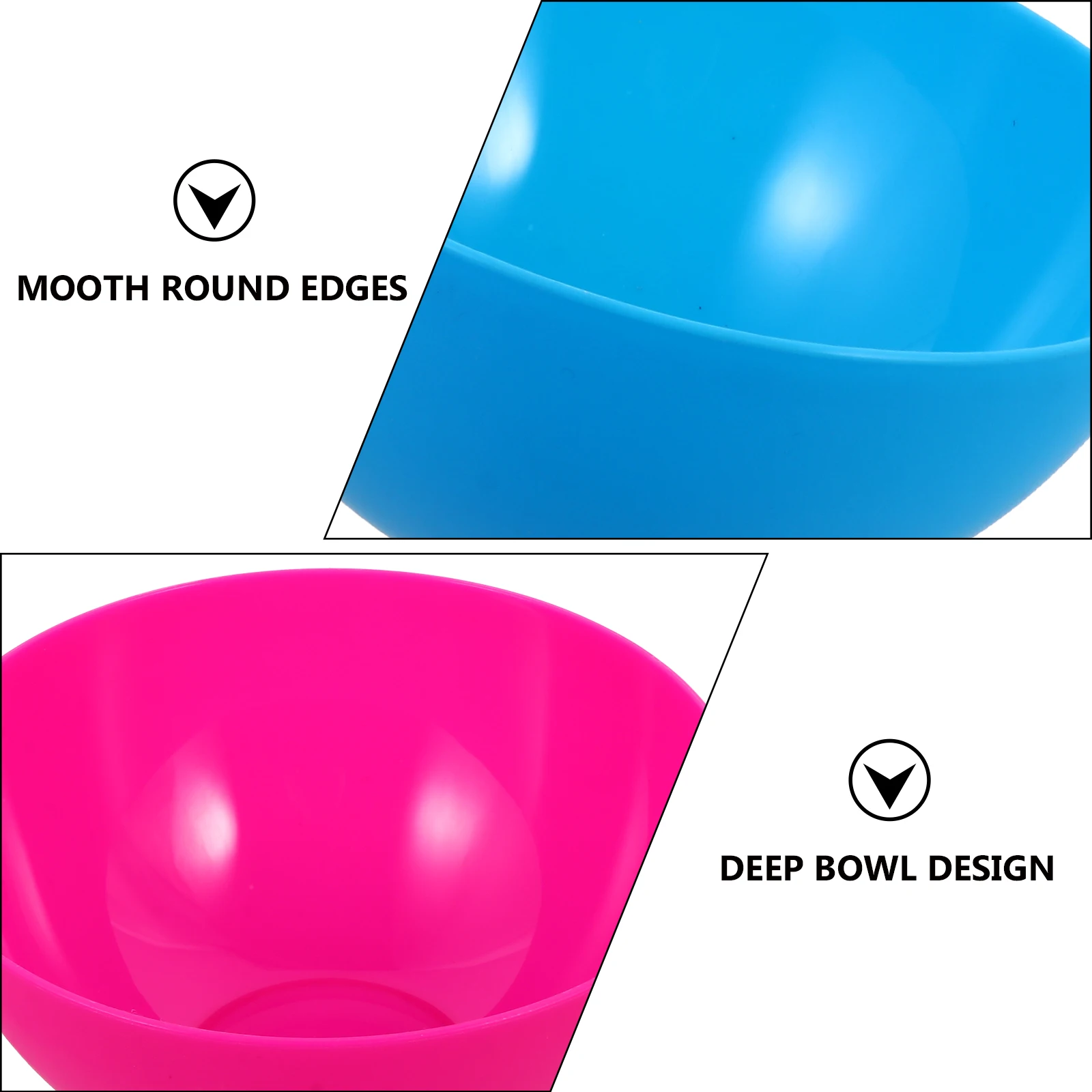 

10 Pcs Unbreakable Bowls Plastic Deep Design Smooth Edges Safe Environmental Kitchen Tableware Portable Easy Clean Picnic Home