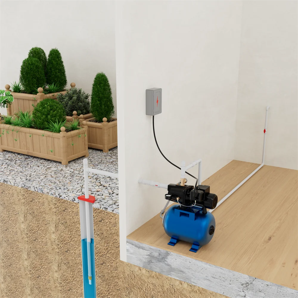 مضخة وخزان مياه نفاثة كهربائية من Boo ster تستخدم لضغط مياه البلدية الحصول على مياه جيدة