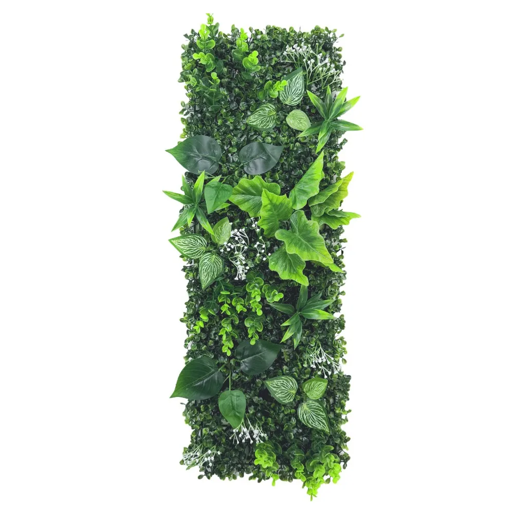 DIY Artificial Plant Wall Panel 75x25cm Flower Artificial Eucalyptus Carpet Durable No Watering Artificial Fern Grass