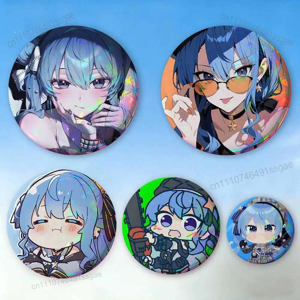 

Cute H-Hoshimachi S-Suisei Badge Pins For Friend, Backpack, Clothing, Collectible Accessories, Jewelry Gift