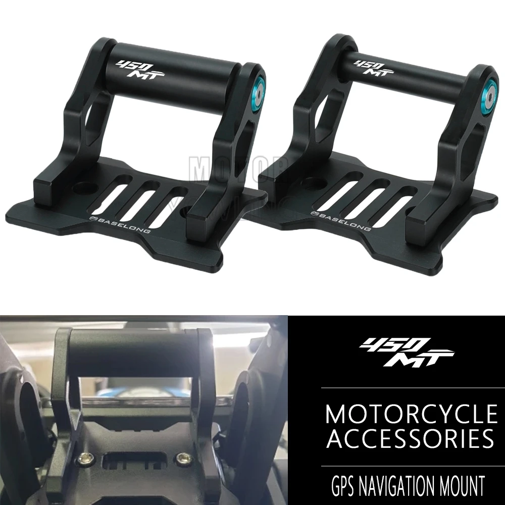 

Motorcycle Mobile Phone Holder GPS Navigation Bracket For CFMOTO CF MOTO 450MT 450 MT MT450 2024 2025 2026 CNC Extension Bracket