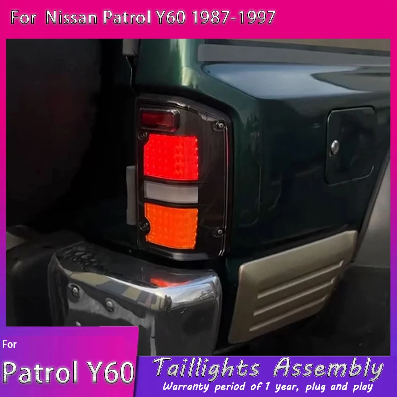 

Car Styling Taillights for Nissan Patrol Y60 1987-1997 Lights LED Tail Lamp DRL Signal Brake Reverse auto Accessories