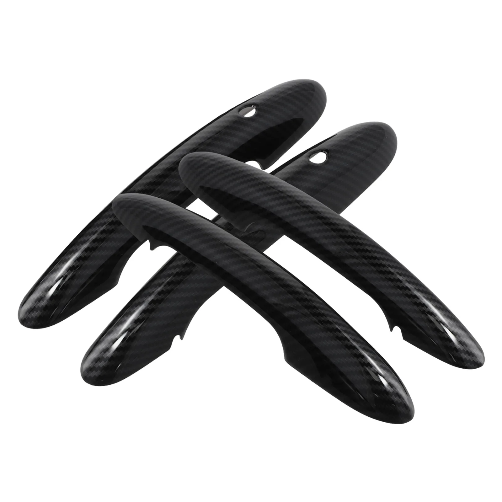 ABS-Based Carbon Fiber Look Door Handle Cover Trim Set for MINI For COOPER F54 F55 F56 F57 F60 Model Years 2015 Through 2024