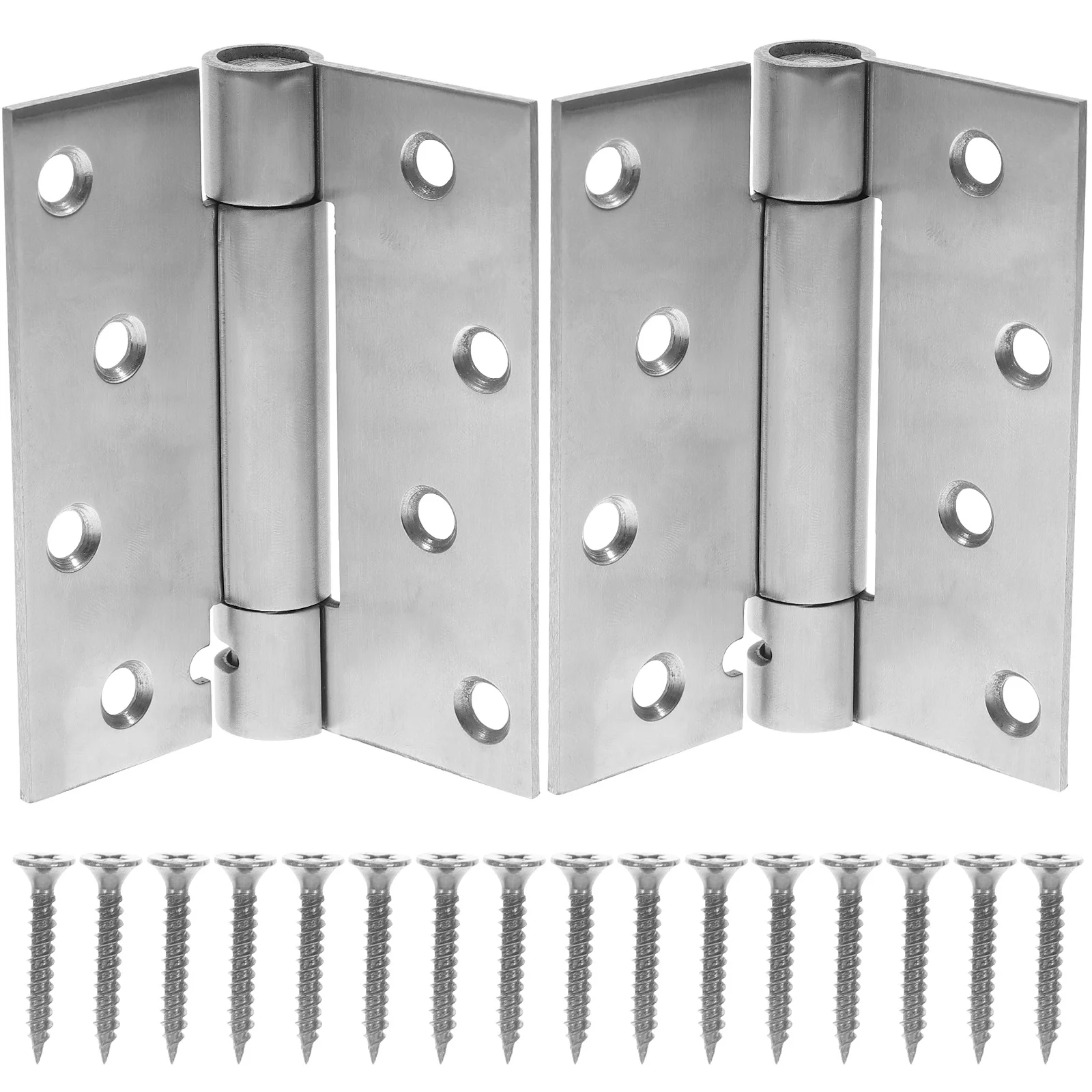 

2Pcs Automatic Door Closing Hinges Rust Resistant Stainless Steel Self Closing Hinges Heavy Duty Noise Free Adjustable Garage